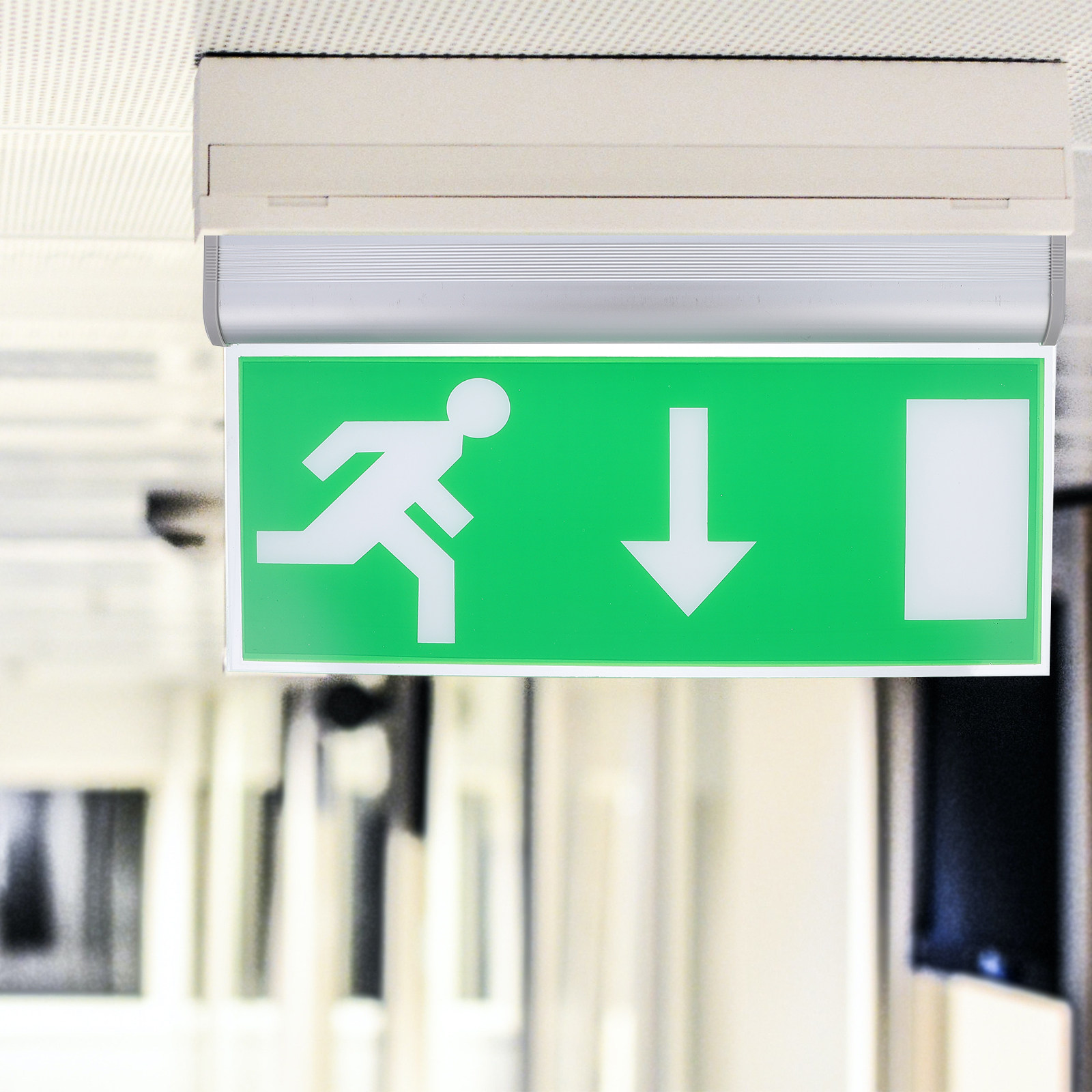 Emergency Exit Sign - 1Pcs LED Safety Escape Sign Light
