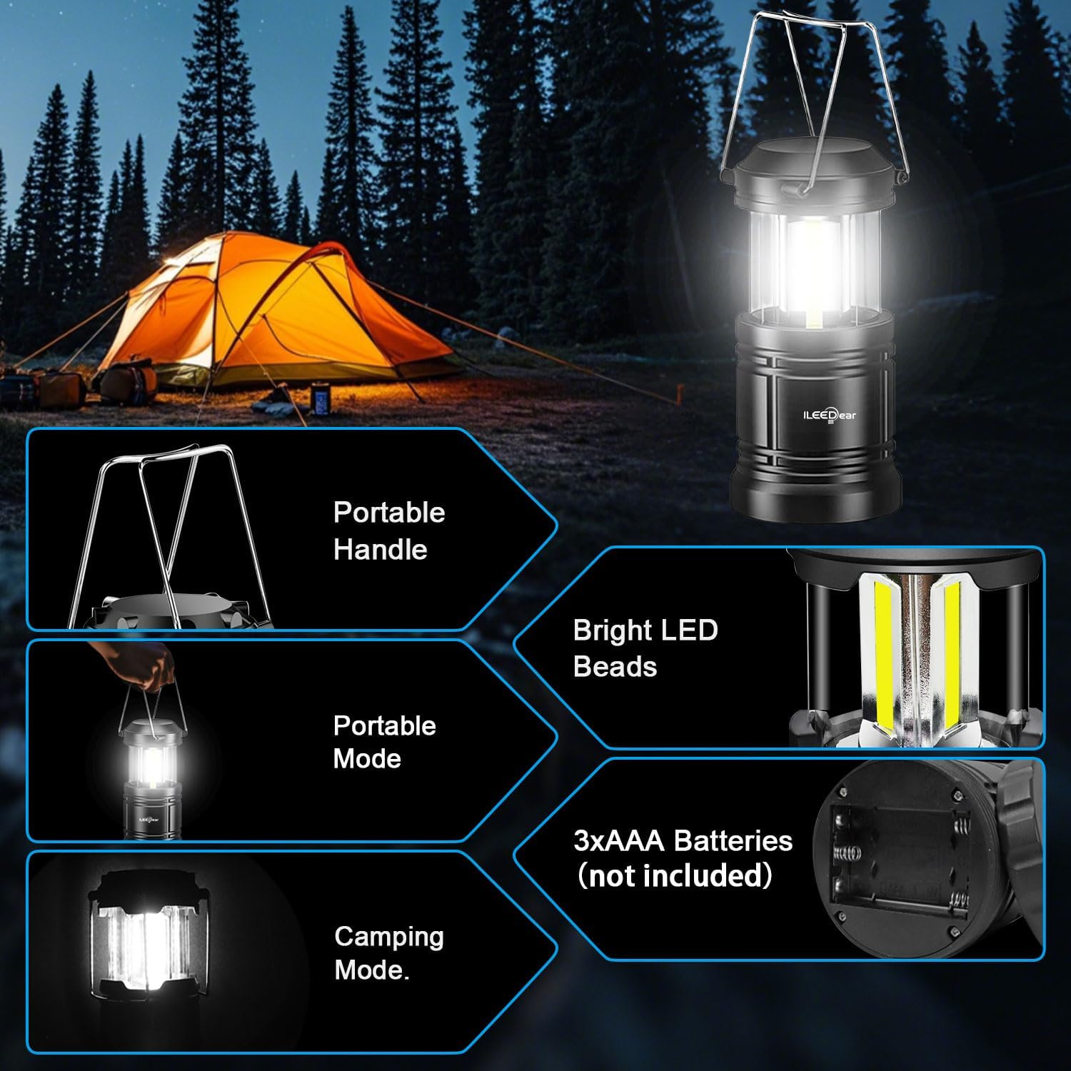 LED Camping Lantern, Battery O - Power Outage Light incelemesi ve fiyatı