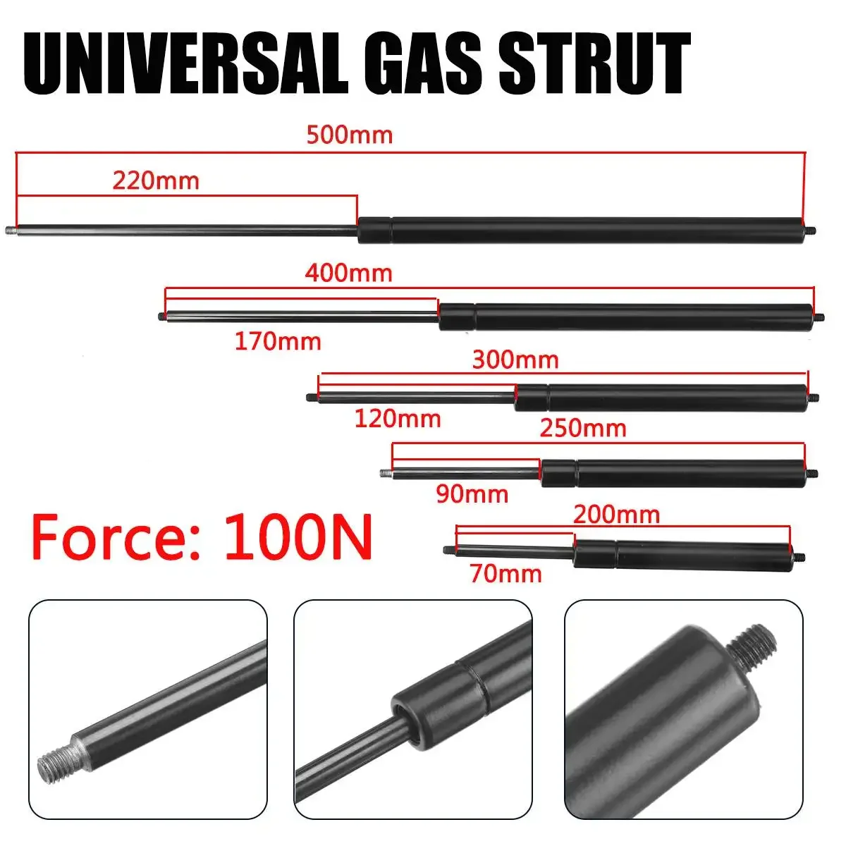 2pcs 200-500mm 100N 8mm Car Ga - Window Lock Bar incelemesi ve fiyatı