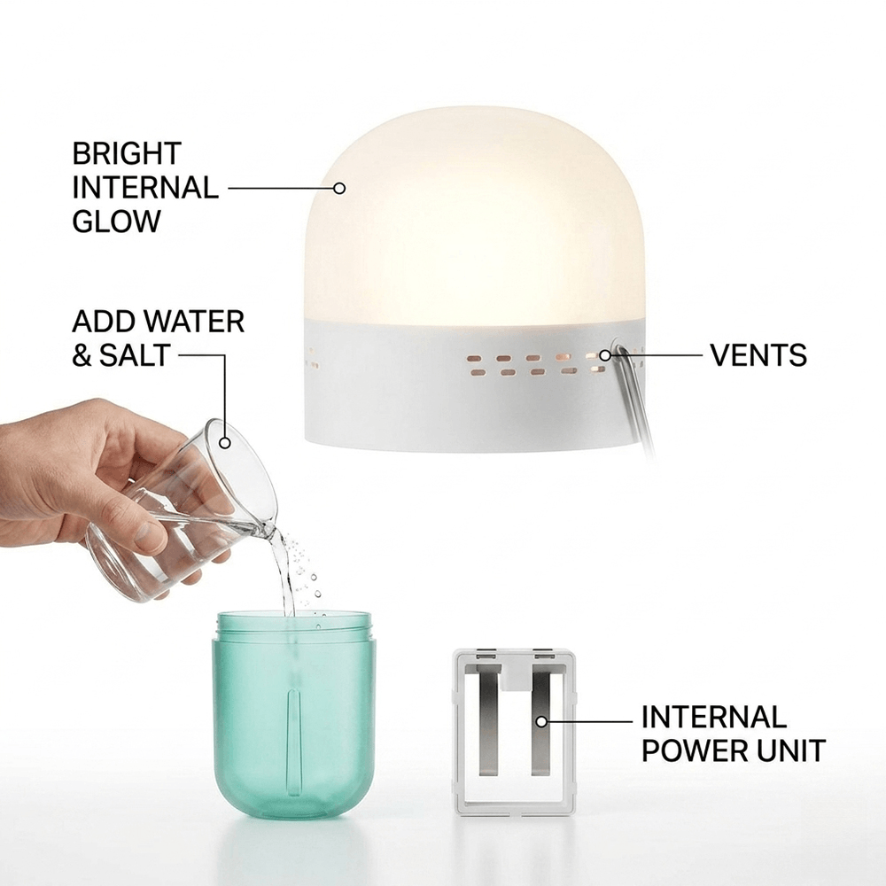 Portable Saline Lamp Compact 6 - Power Outage Light incelemesi ve fiyatı