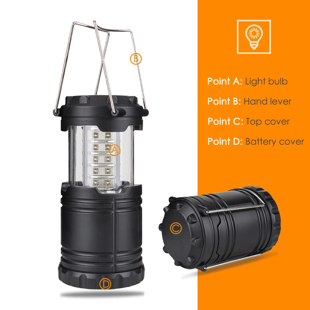 30LED Tent Lamp Waterproof Cam - Power Outage Light incelemesi ve fiyatı