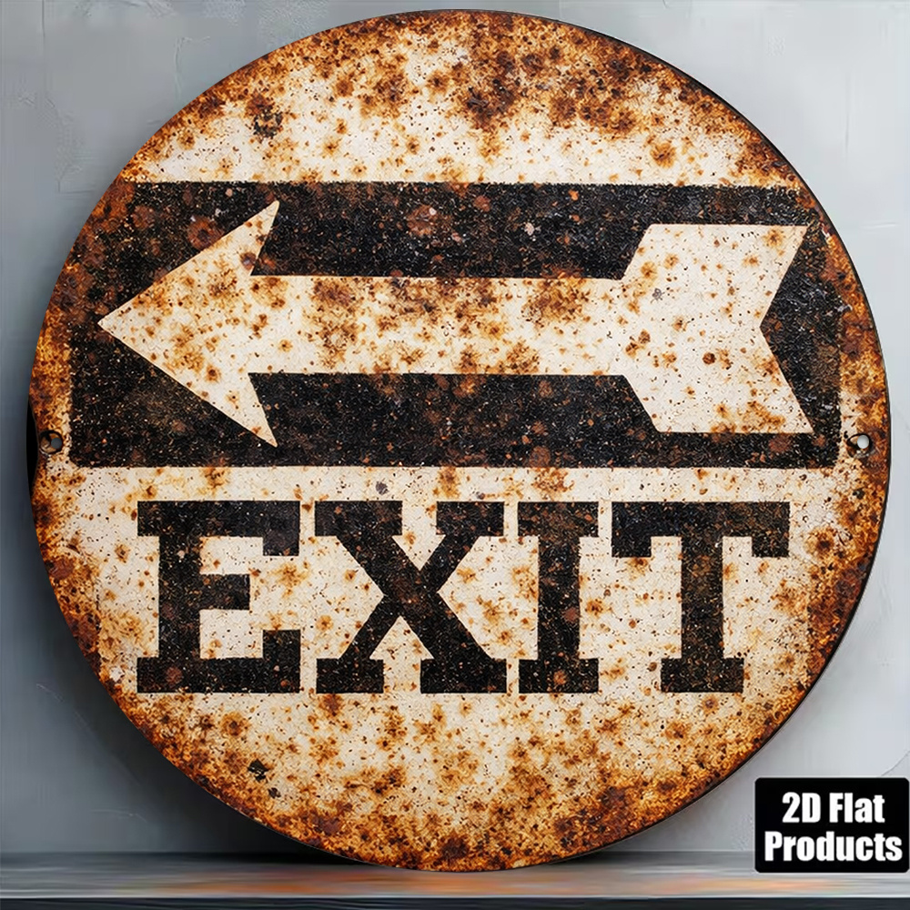 2D Metal Sign 8x8in/20x20cm Re - Emergency Exit Sign incelemesi ve fiyatı