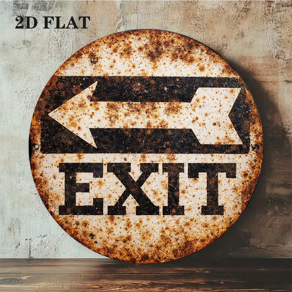 2D Metal Sign 8x8in/20x20cm Re - Emergency Exit Sign incelemesi ve fiyatı