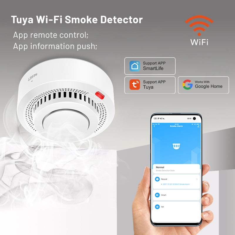 2 Pack Tuya Smart WiFi Smoke D - Smoke Detector Interconnected incelemesi ve fiyatı