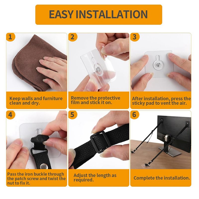 FULL-8 PCS TV Adjustable Safet - Earthquake Anchor Strap incelemesi ve fiyatı