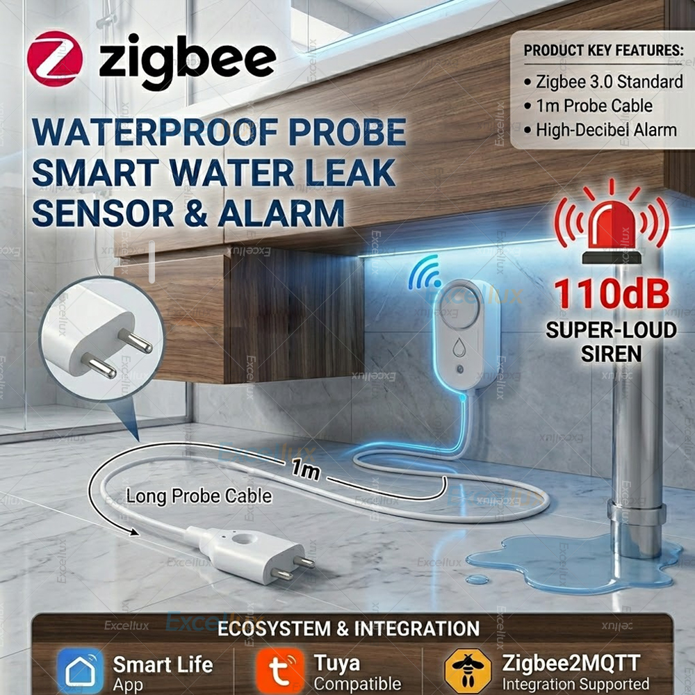 Smart Water Leak Sensor ZigBee - Water Alarm Sensor incelemesi ve fiyatı