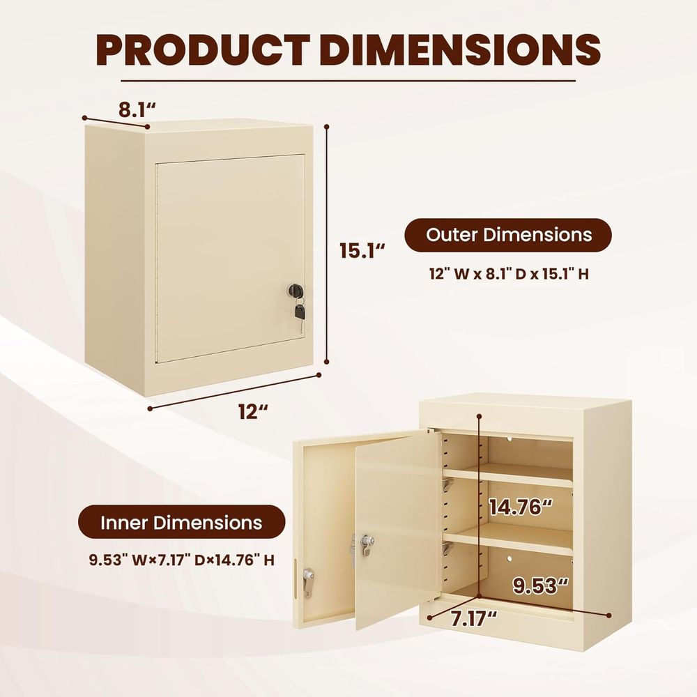 Double Door, Dual Key Lock Ste - Medicine Cabinet Lock incelemesi ve fiyatı