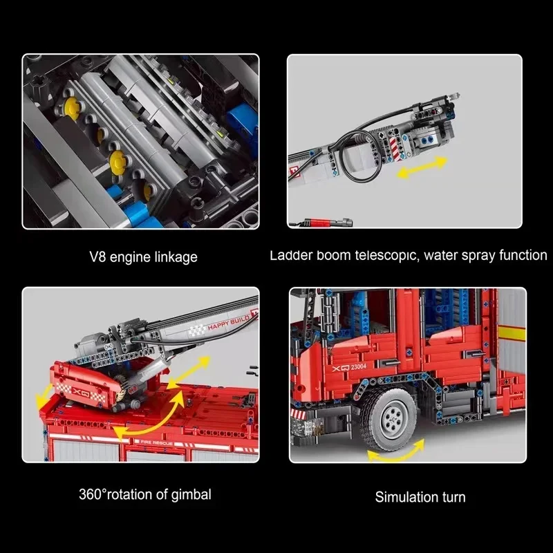 YC-23004 5133Pcs APP Car Model - Fire Escape Ladder incelemesi ve fiyatı